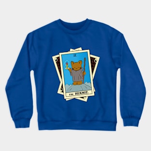 TAROT CARDS DECK | THE HERMIT. | FORTUNE CAT Crewneck Sweatshirt